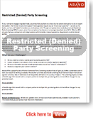 Restricted (Denied) Party Screening